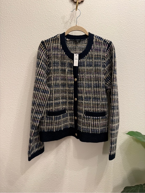 Talbots Sweaters - Talbots Sparkle Tweed Crewneck Cardigan Sweater NWT Size Medium